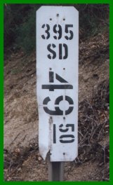 [Old 395 Post Mile Sign]
