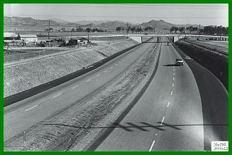 Caltrans photo of US 395 from D Street Bridge in Perris.